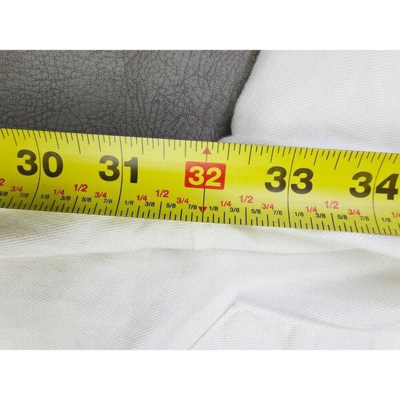 Hudson Size 27X32 Women White Collin Skinny 12" Leg Opening Denim Logo Jeans USA - Picture 7 of 14
